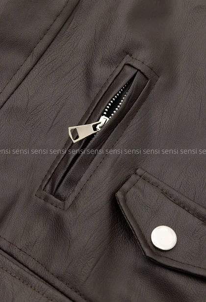 بایکر چرم آستر دار زارا کد1004863