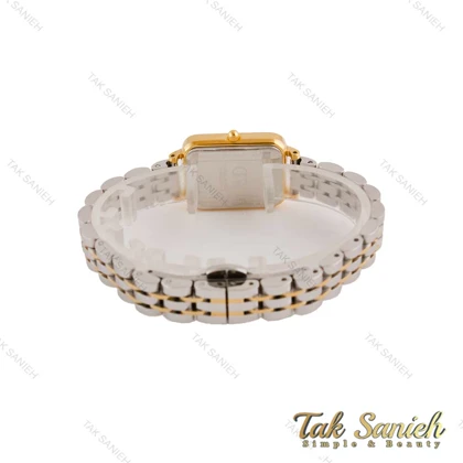 ساعت دنیل ولینگتون زنانه مستطیلی دورنگ طلایی صفحه طلایی DW-4708-L