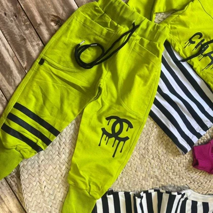 ست سه تیکه فشن وشیک برای بچه ها مدلCHANEL