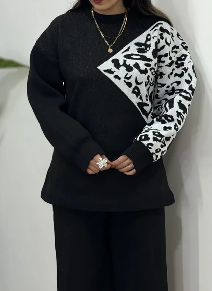 ست پلیور و شلوار بافت ناز آفرین