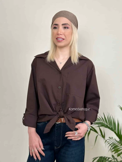 شومیز گره‌ای زنانه اسلپ سروین