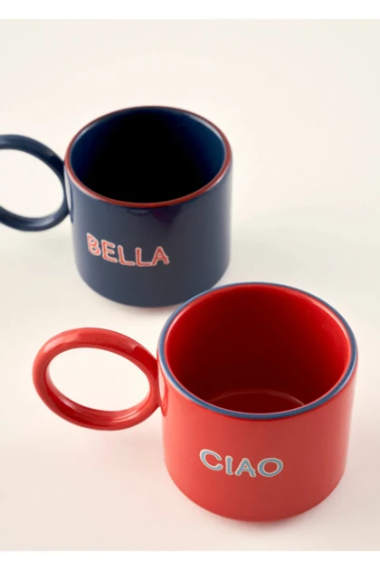 ست فنجان سرامیکی دو نفره Bella Maison مدل Line