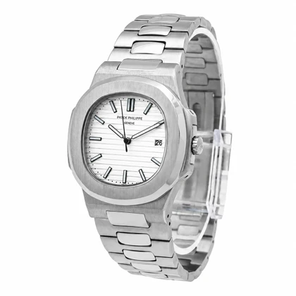 ساعت مردانه پتک فیلیپ ناتیلوس سیلور با صفحه سفید مدل Patek-6057-G
