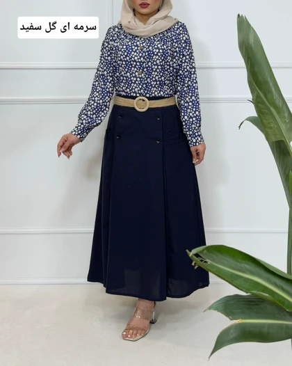 شومیز دامن بهاره گلی _کد1021