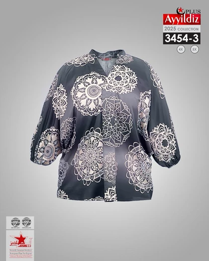 شومیز مجلسی شیک زنانه سایز بزرگ کد 3554