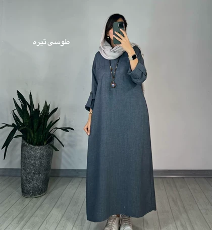 مانتو بلند آویشن(به همراه کمربند)