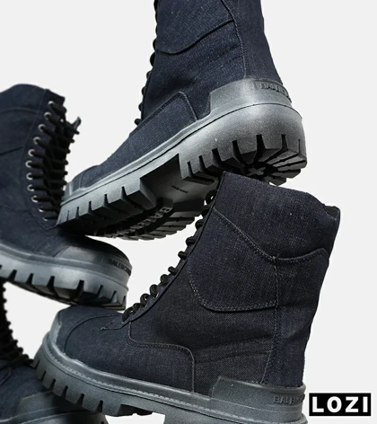 بوت مردانه سرمه ای BALENCIAGA مدل 6739