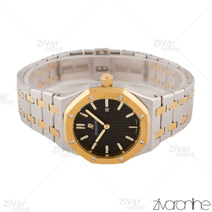 ساعت اودمار پیگه (AP) زنانه نقره ای طلایی صفحه مشکی 105587