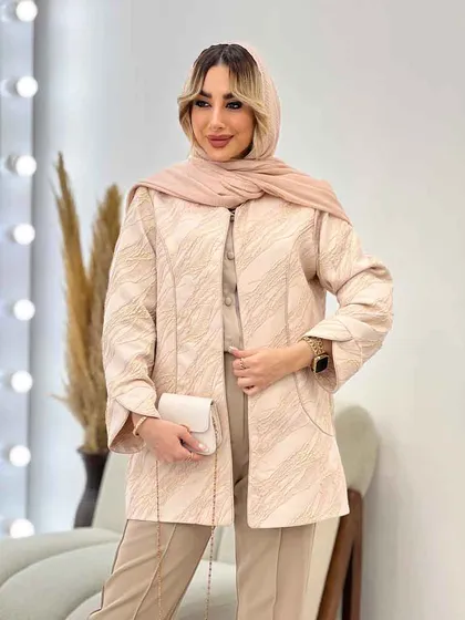 مانتو ژاکارد جلو باز