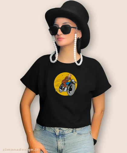 کراپ زنانه طرح تن تن کد 950