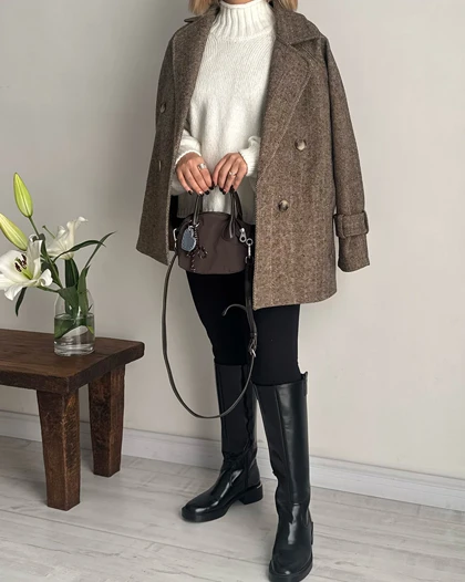 پالتوجناغی Cocoa قد کوتاه (نسکافه ای)