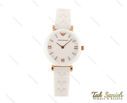 ساعت امپریو آرمانی سرامیکی سفید زنانه Armani-3615-L