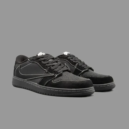 نایکی ایرجردن 1 ترویس اسکات بلک فنتوم ساق کوتاه Nike Air Jordan 1 Low Travis Scott Black Phantom