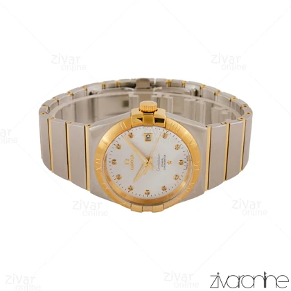 ساعت امگا کانسلیشن مردانه دورنگ طلایی صفحه سیلور 105159