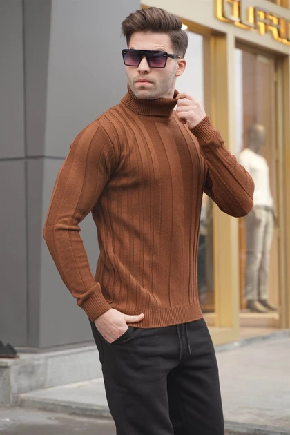 ژاکت بافتنی شتری 5764