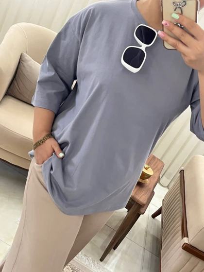تیشرت باکسی زنانه و دخترانه کد 428