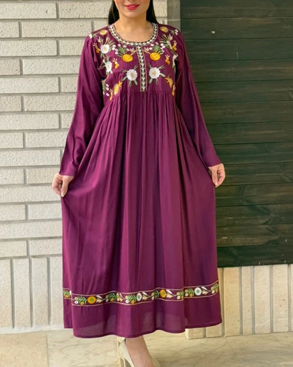 پیراهن ساحلی گلدوزی کاکتوس 6137