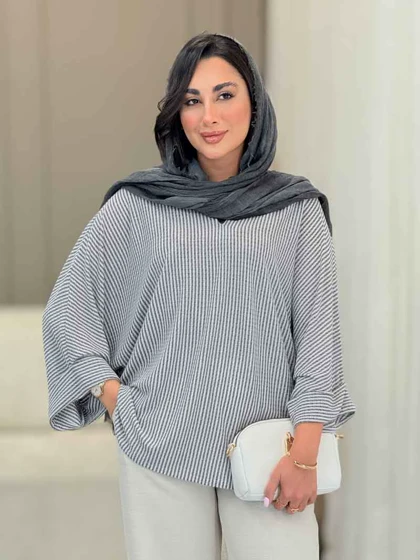 مانتو پانچ راه راه