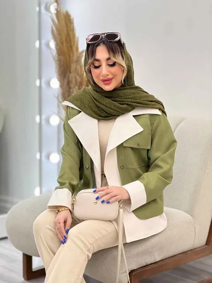 کت ترکیبی لمه دار