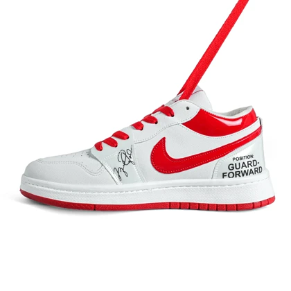 کتانی زنانه نایک مدل Air Jordan قرمز سفید _ کد 3793