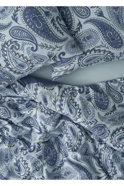 سرویس روتختی دو نفره Bella Maison مدل Paisley ساتن - آبی