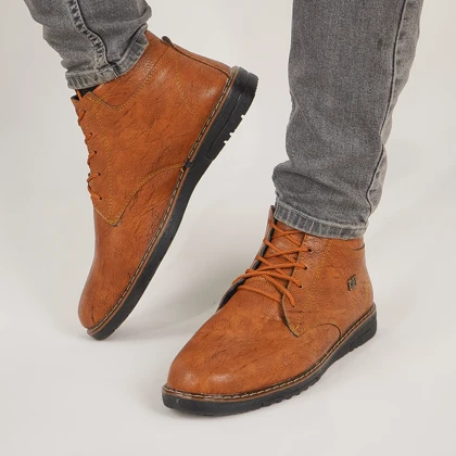 نیم بوت cat سوگو عسلی مردانه مدل keyvan ویژه