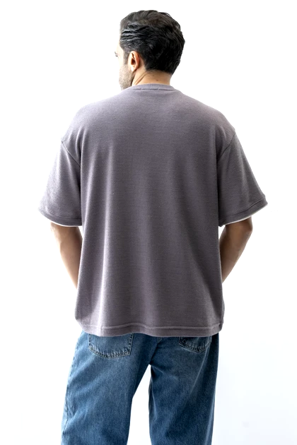 تیشرت آستین کوتاه ژاکارد جودونی مردانه