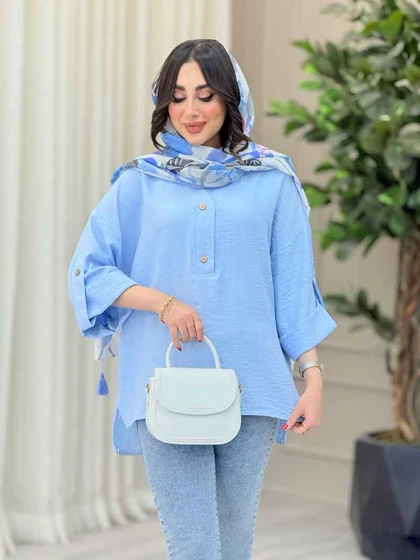 مانتو دو دکمه بغل چاک