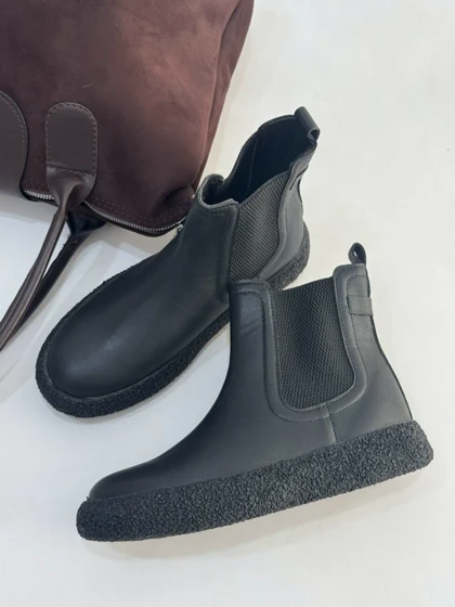 نیم بوت دوکش چرمی 4282