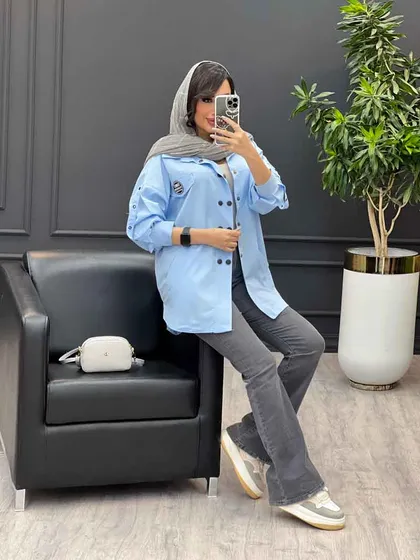 مانتو آستین پرچی