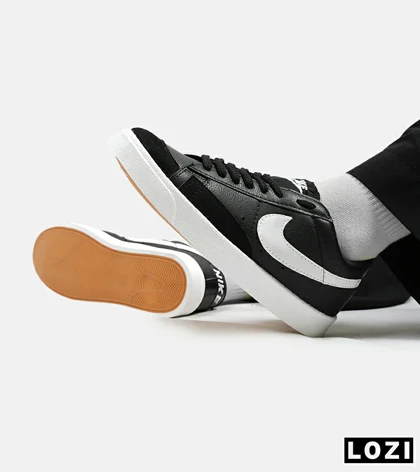 کفش نایک مردانه و زنانه مشکی سفید Nike Blazer Low 77
