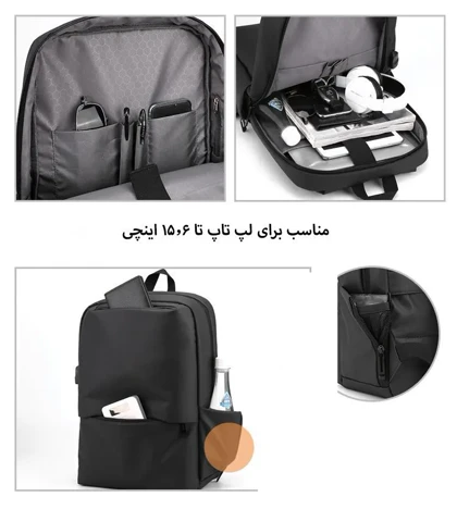 کوله پشتی لپ تاپ ADG مناسب لپ تاپ تا 15.6 اینچ