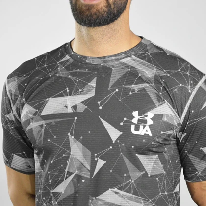 تیشرت ورزشی مردانه آندر آرمور مدل GMS-Heat Gear-3G1287 طوسی