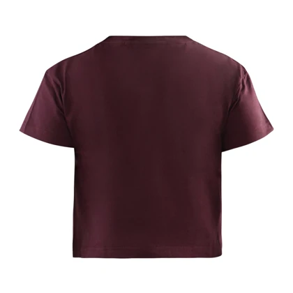 کراپ آستین کوتاه ورزشی زنانه جیم شارک مدل PB-4L1188 زرشکی