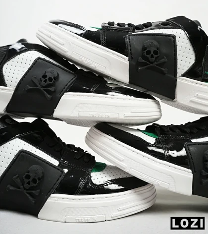 کفش اسنیکرزمشکی سفید سبز PHILIPP PLEIN