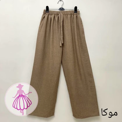 شلوار شانتون نیم بگ کژوال در رنگبندی متنوع(کد1452)