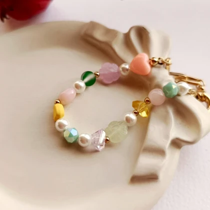 دستبند سنگی رنگی