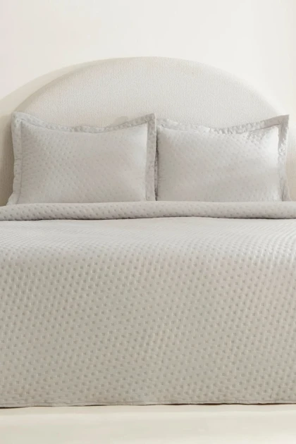 روتختی دو نفره Karaca Home مدل Breeze Soft پلی‌استر - طوسی