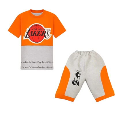 ست تیشرت آستین کوتاه و شلوارک راحتی پسرانه مدل PJ1399