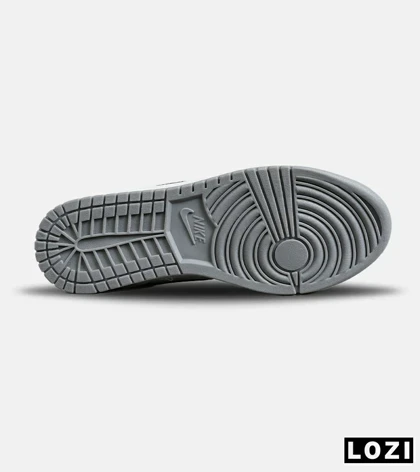 کفش کتانی ساق‌دار مردانه و زنانه سفید مشکی طوسی NIKE jordan 1 مدل 7688