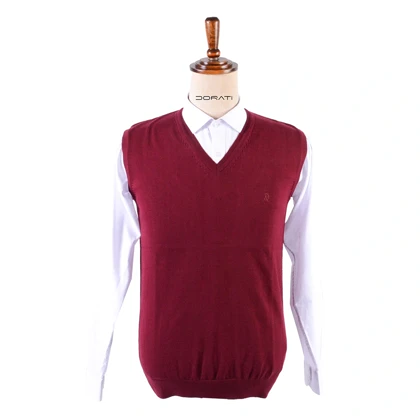 ژیله بافت مردانه یقه هفت زرشکی