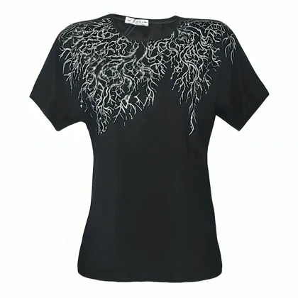 بلوز زنانه مجلسی ویسکوز نگین‌دار