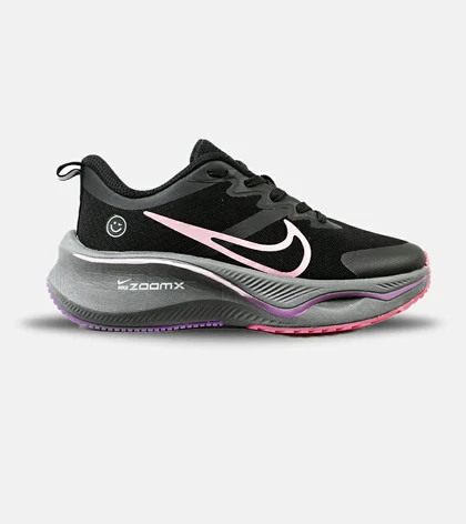 کفش کتانی زنانه مشکی صورتی NIKE zoom x smiley