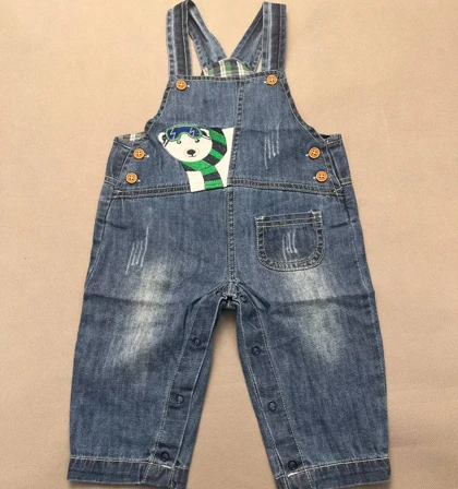 سرهمی جین دخترانه Denim Overalls