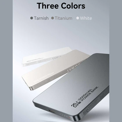 پاور بانک 5000 فوق باریک با کابل Type-C یوسامز USAMS US-CD227 با اتصال مگنتی