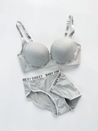 ست شورت و سوتین اسفنجی فنر دار نوار دوزی Baby sweet