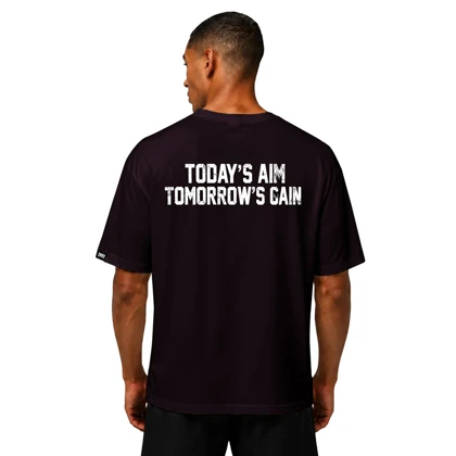 تیشرت مردانه زنانه اورسایز نخی 1991 today's aim tomorrow's gain مدل TS19115