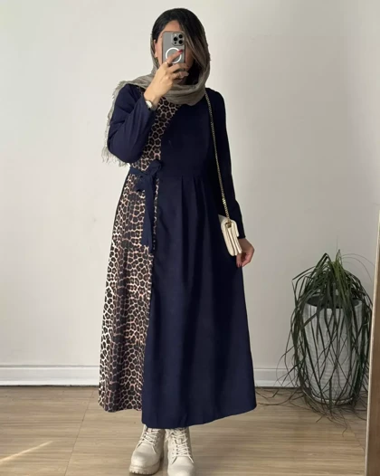 پیراهن پاییزه پلنگی