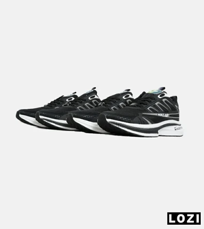 کفش کتانی مردانه مشکی طوسی NIKE zoom X