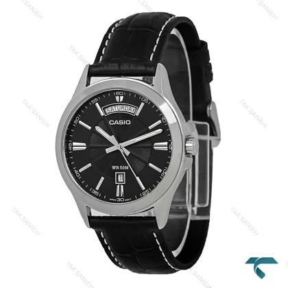 ساعت کاسیو MTP-1381L اصلی دو تقویم بند چرم Casio-7708-G